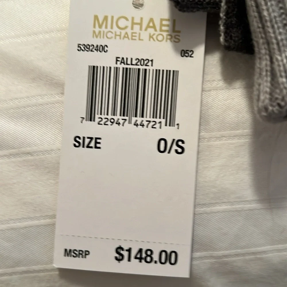 NWT Michael Kors scarf, beanie, & gloves set. Perfect for a Christmas gift. - Picture 2 of 5